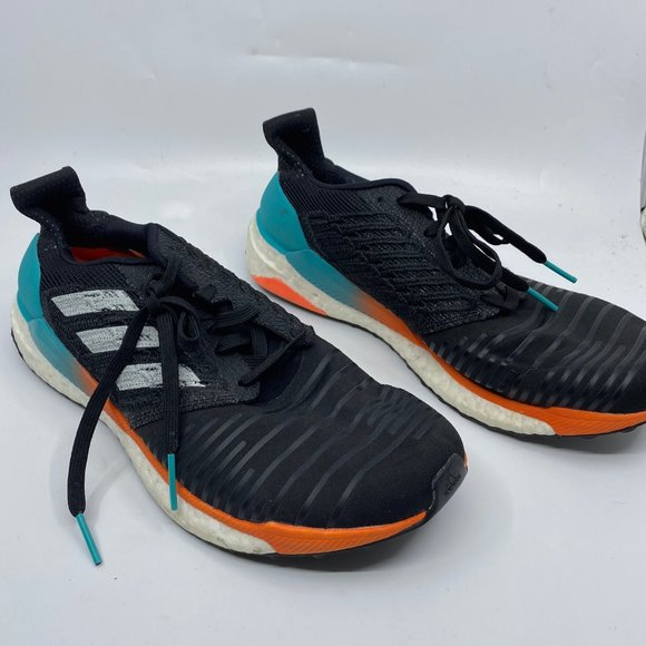 Adidas SOLAR BOOST Black Blue Sneakers Size: US9.5 - Picture 4 of 8